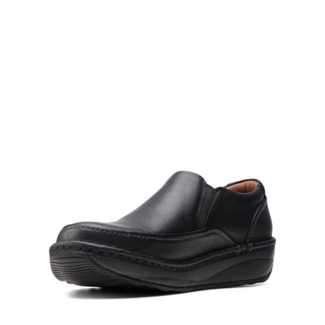 Sapatos Pretos Clarks Un Soul Step Masculino Pretas | CLK382RXS