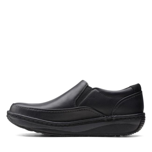 Sapatos Pretos Clarks Un Soul Step Masculino Pretas | CLK382RXS