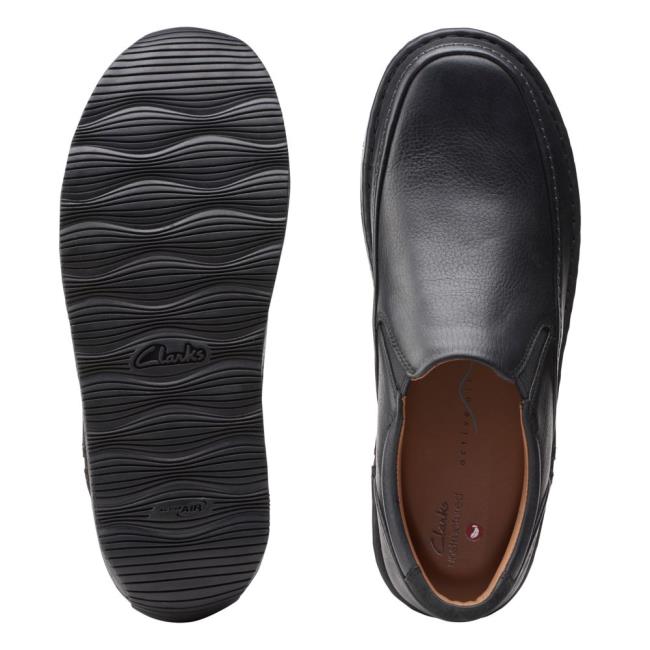 Sapatos Pretos Clarks Un Soul Step Masculino Pretas | CLK382RXS