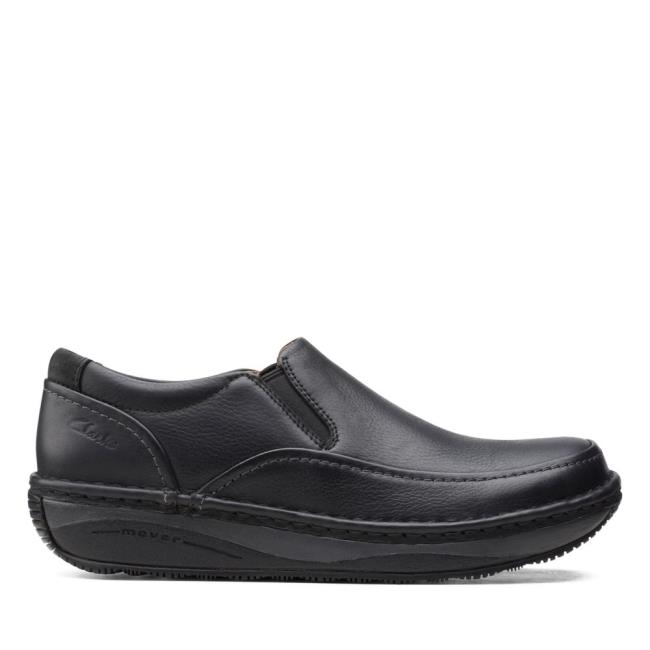 Sapatos Pretos Clarks Un Soul Step Masculino Pretas | CLK382RXS